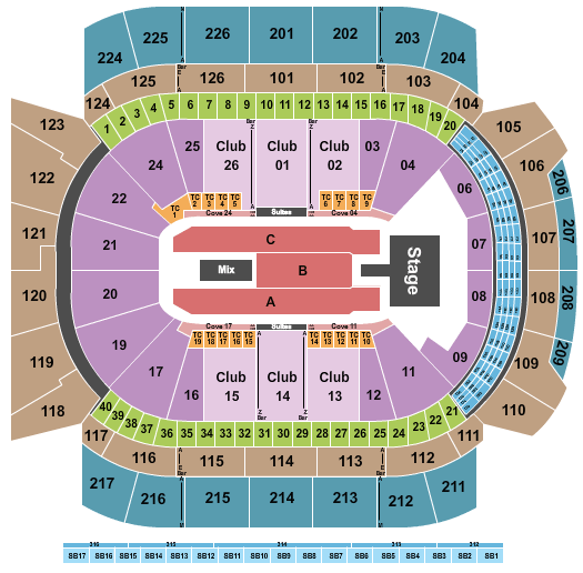 Climate Pledge Arena Wu-Tang Clan Seating Chart